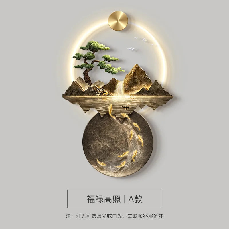 Luxury Serene Landscape LED Wall Fixture