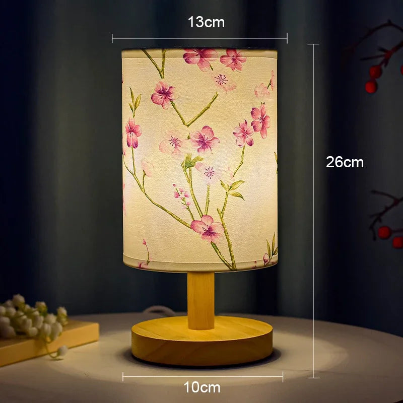Plum Blossoms Textile Lampshades