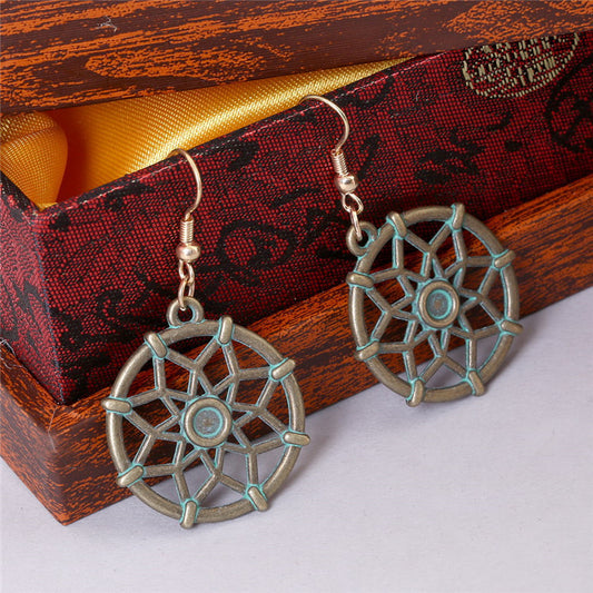 Vintage Alloy Hanging Earrings