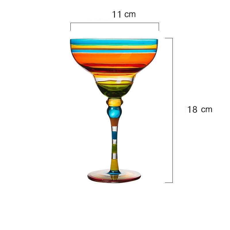 Hand-painted Margarita Crystal Glass