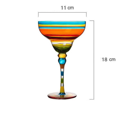 Hand-painted Margarita Crystal Glass