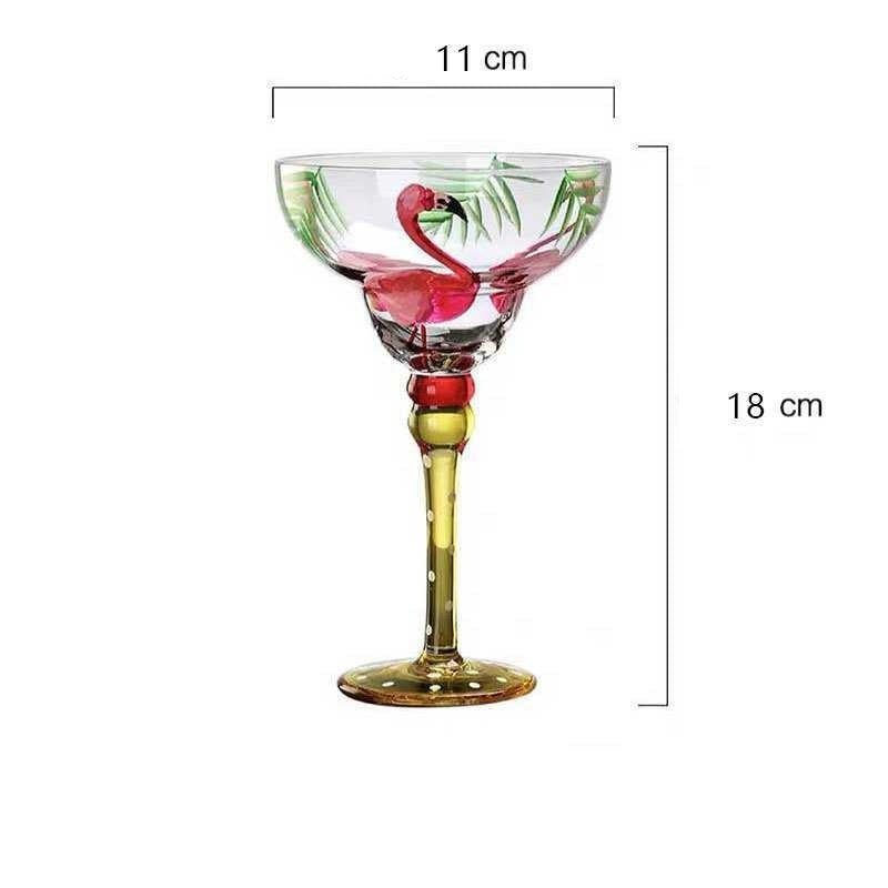 Hand-painted Margarita Crystal Glass
