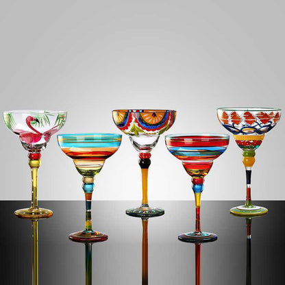 Hand-painted Margarita Crystal Glass