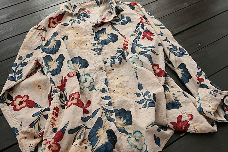 Loose Artistic Floral Shirt