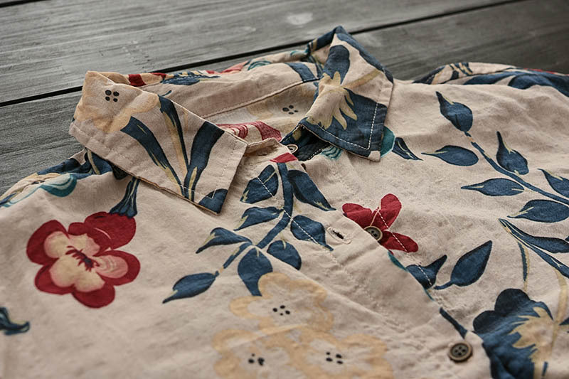 Loose Artistic Floral Shirt