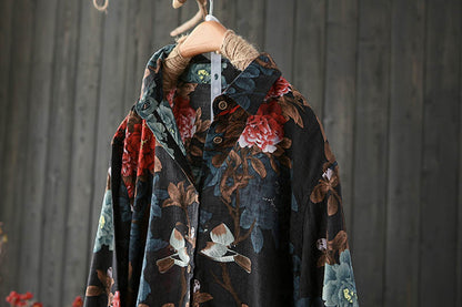 Loose Artistic Floral Shirt