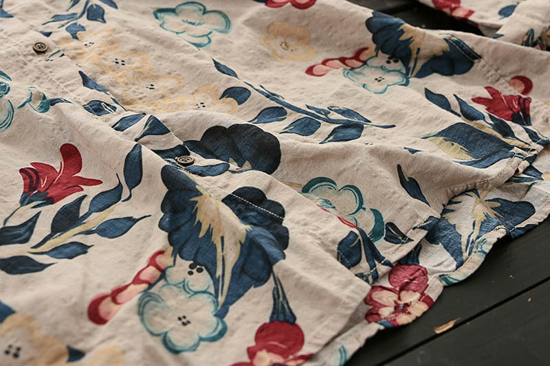 Loose Artistic Floral Shirt