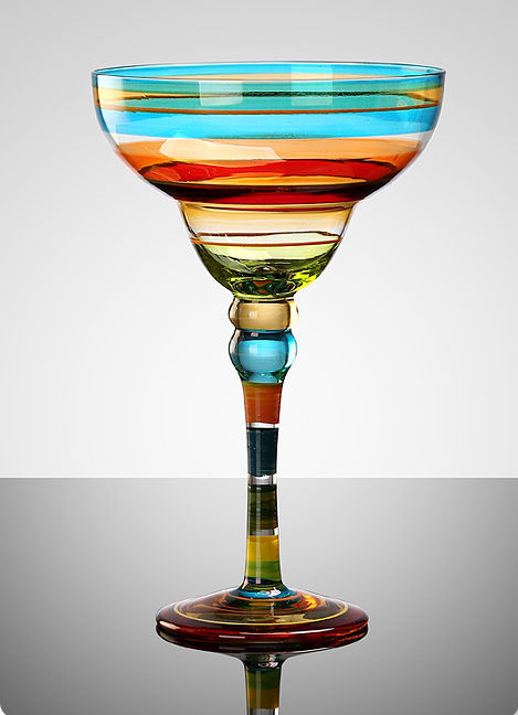 Hand-painted Margarita Crystal Glass