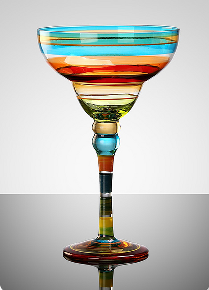 Hand-painted Margarita Crystal Glass
