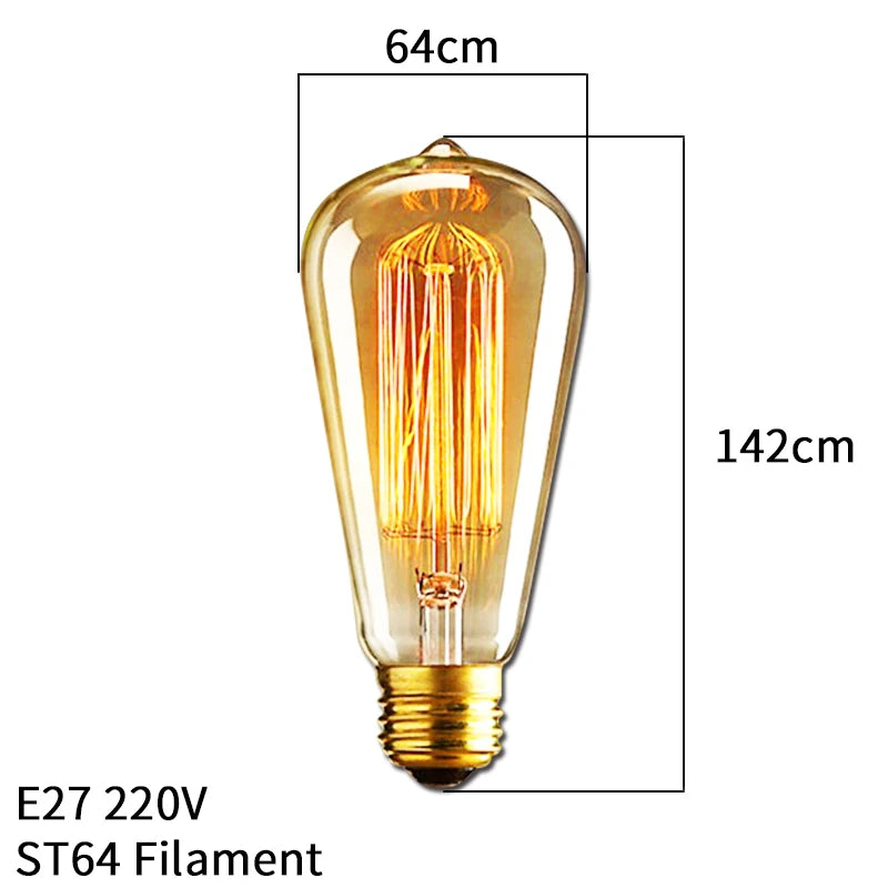 Edison Retro Lamp Incandescent light Bulb E27 220V/110V 40W 💡