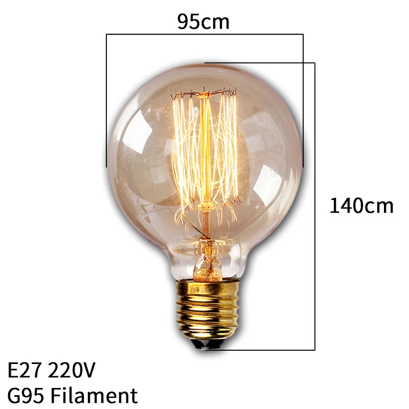 Edison Retro Lamp Incandescent light Bulb E27 220V/110V 40W 💡