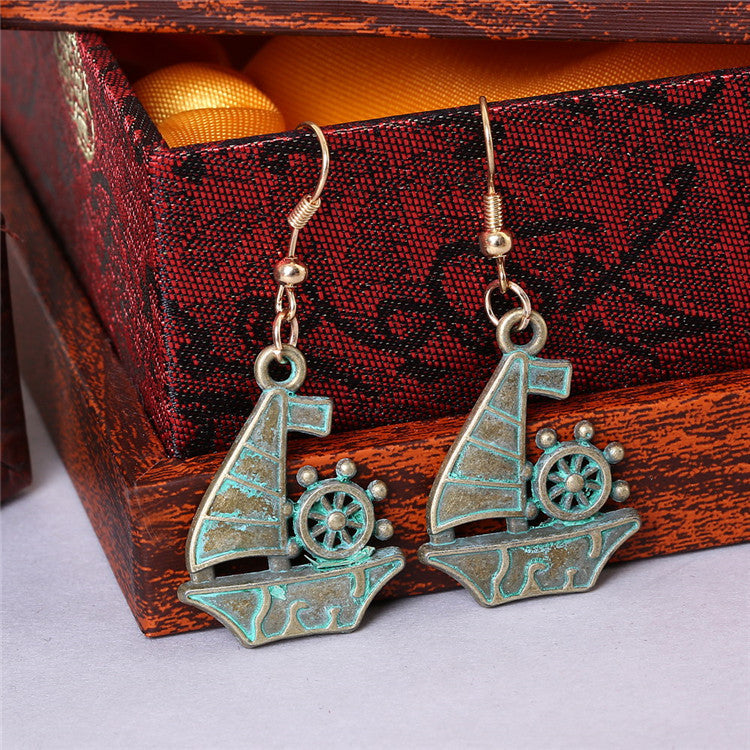 Vintage Alloy Hanging Earrings