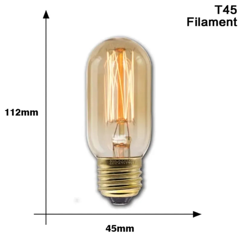 Edison Retro Lamp Incandescent light Bulb E27 220V/110V 40W 💡