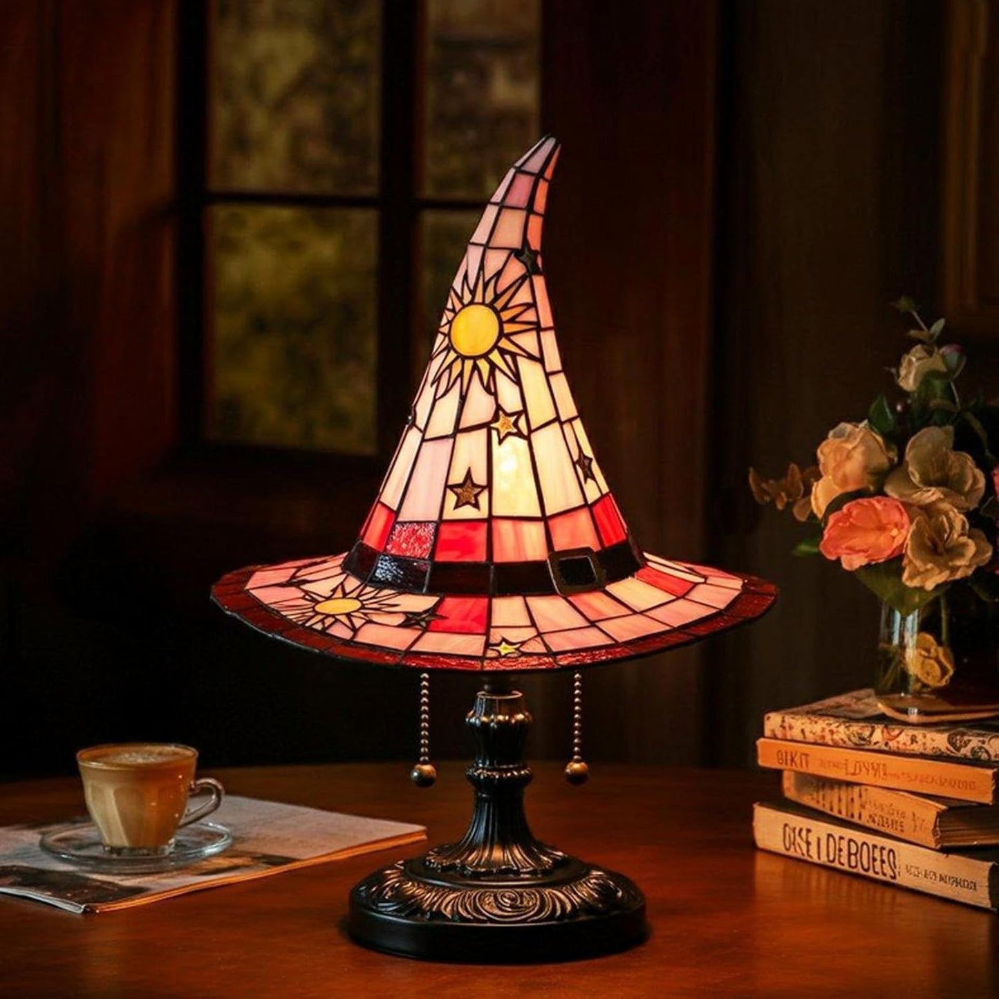 Witch Hat Glass Lamp