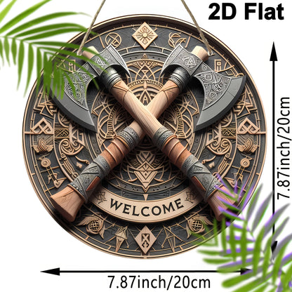Viking Axes Welcome Sign