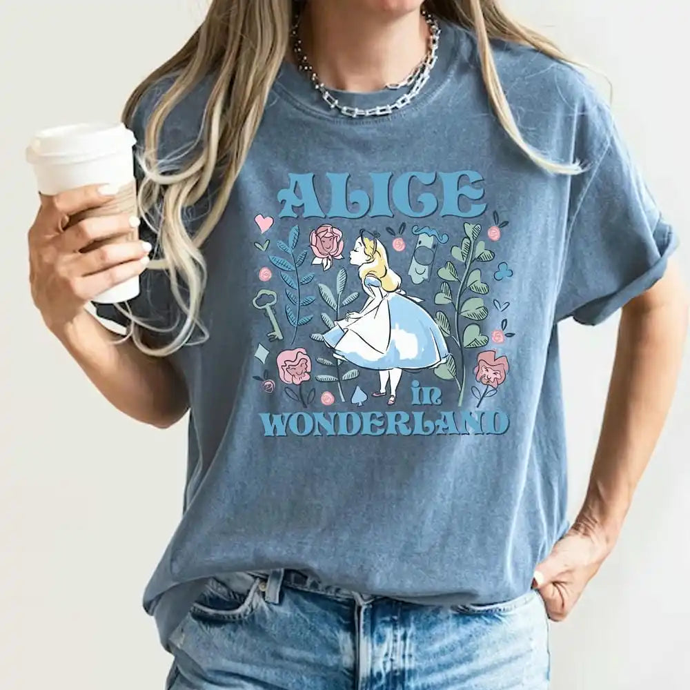 Alice in Wonderland T-shirt 100% Cotton