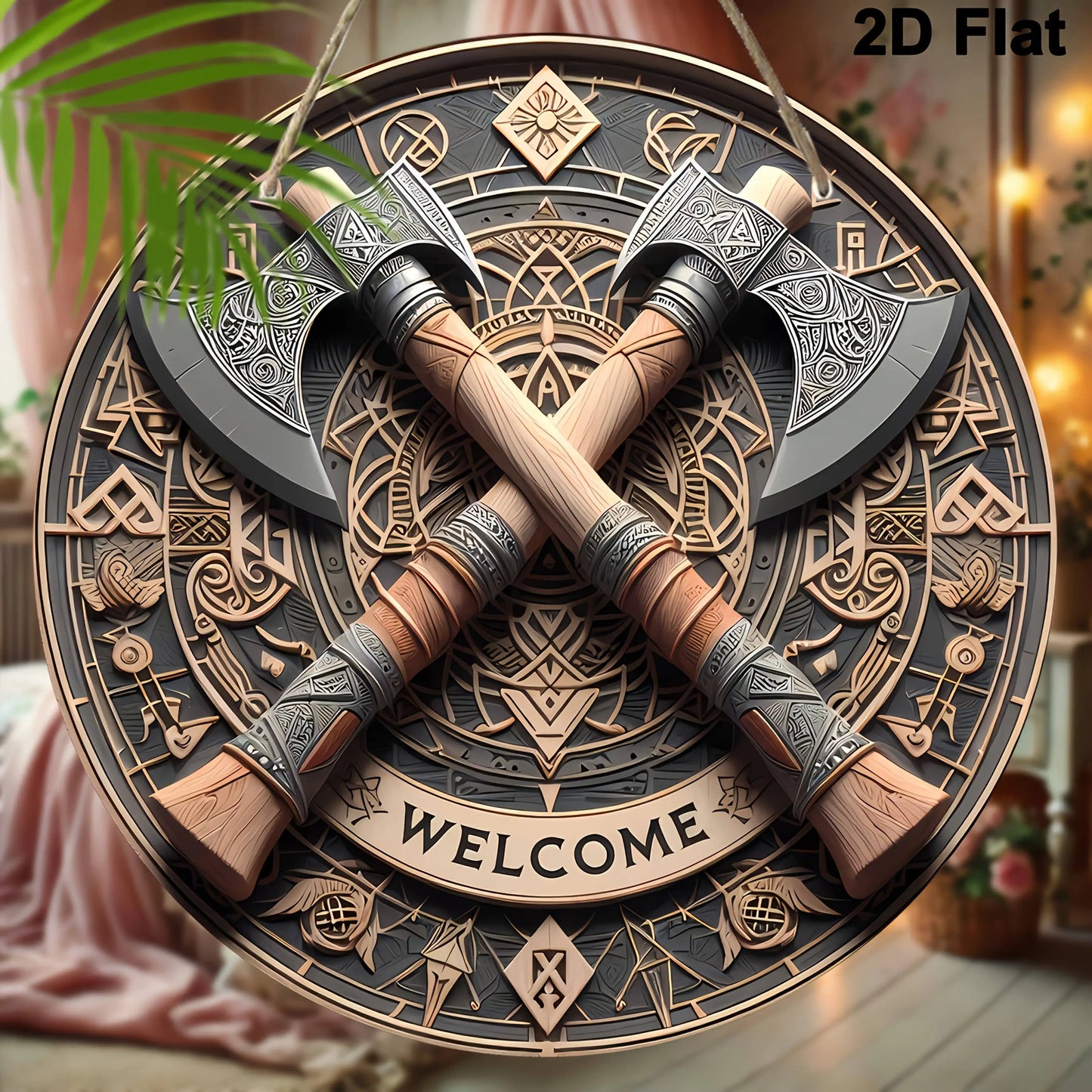 Viking Axes Welcome Sign