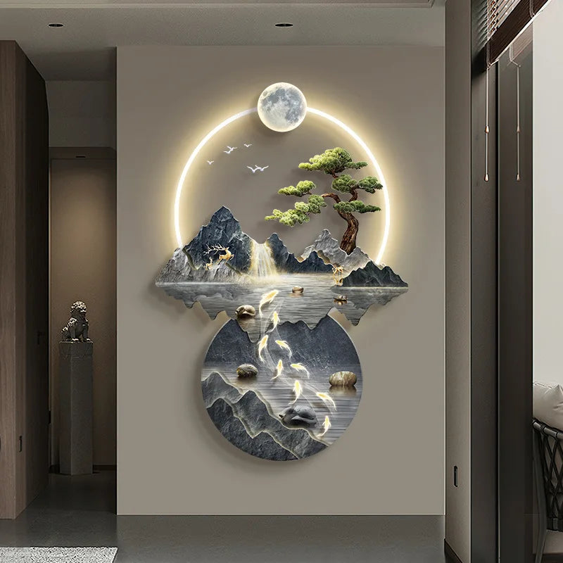 Luxury Serene Landscape LED Wall Fixture
