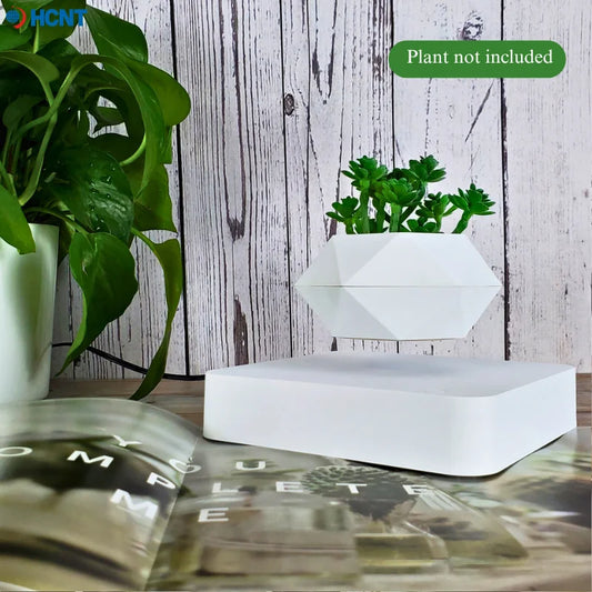 White Magnetic Levitation / Rotation Pot