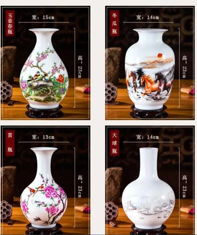 Handcrafted Chinese Style Ceramic Vases
