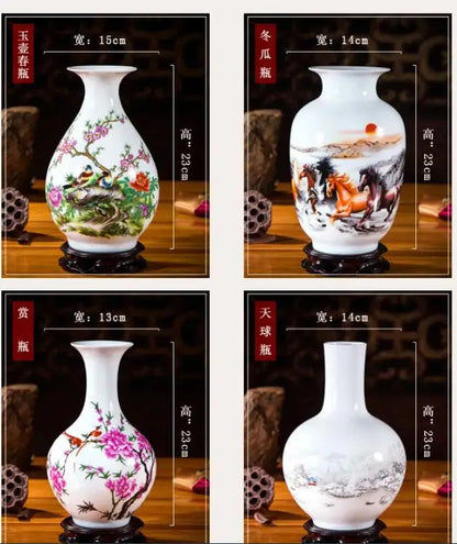 Handcrafted Chinese Style Ceramic Vases