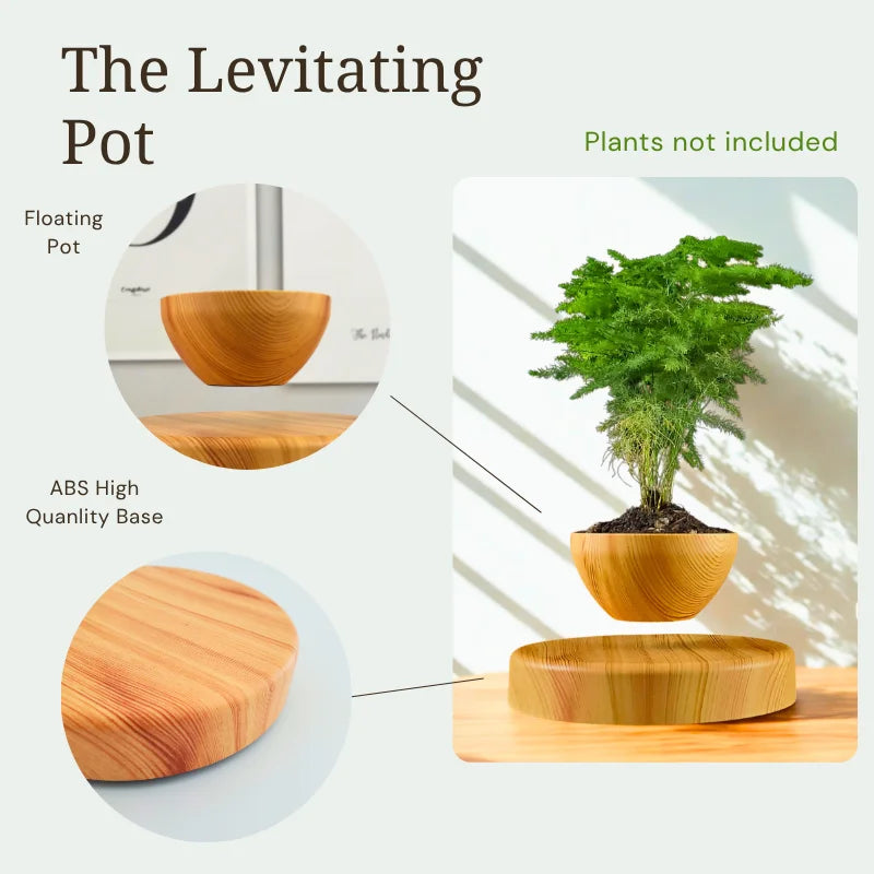 Red Magnetic Levitation / Rotation Pot