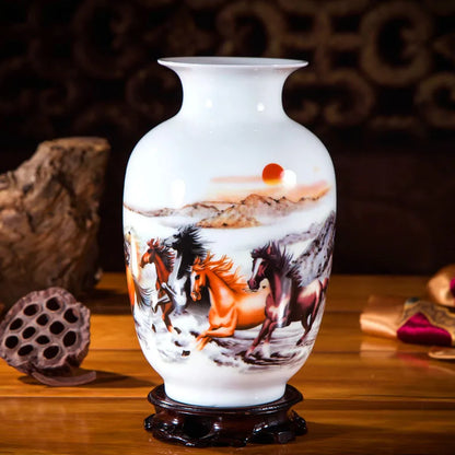 Handcrafted Chinese Style Ceramic Vases