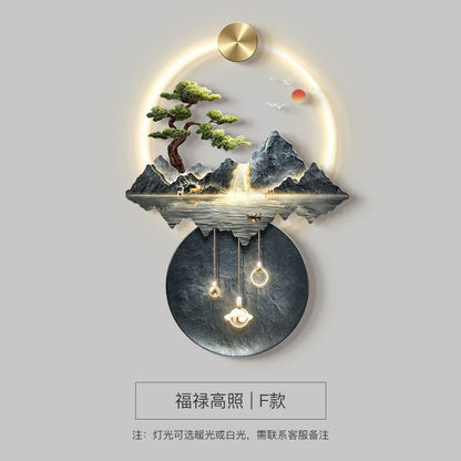 Luxury Serene Landscape LED Wall Fixture