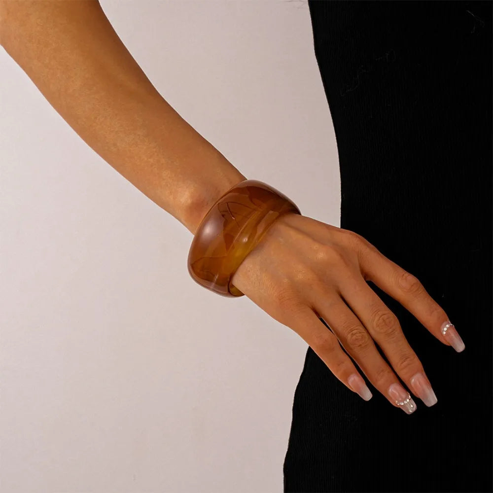 Bohemian Exaggerated Acrylic Bangles