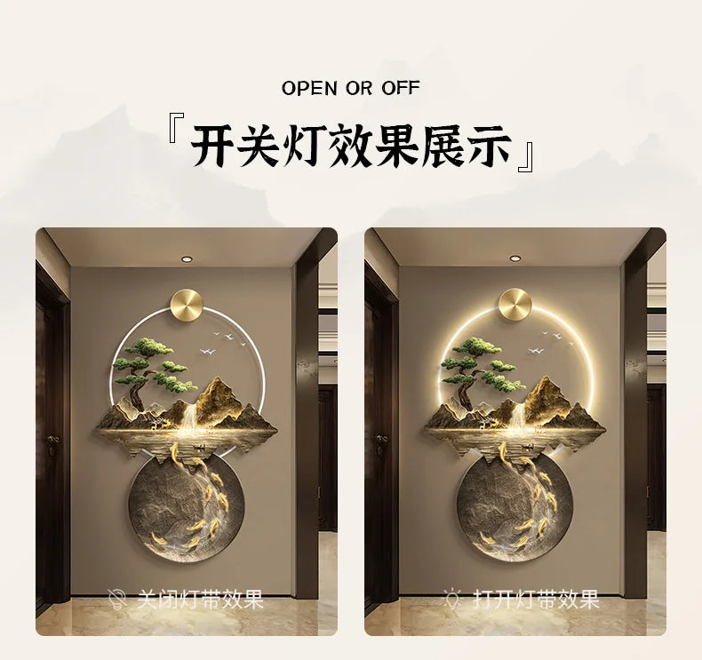 Luxury Serene Landscape LED Wall Fixture