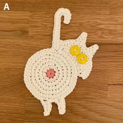 Cat Butt Cloth Coaster 😹