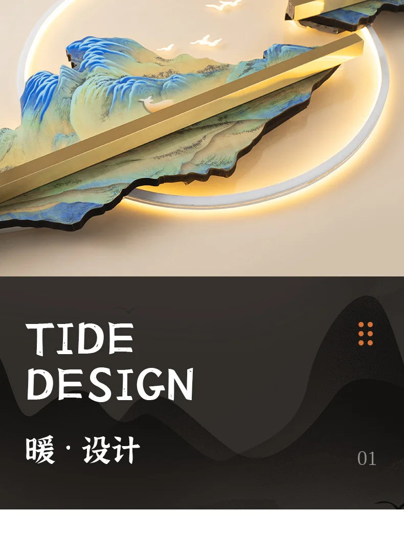 Luxury Serene Landscape LED Wall Fixture