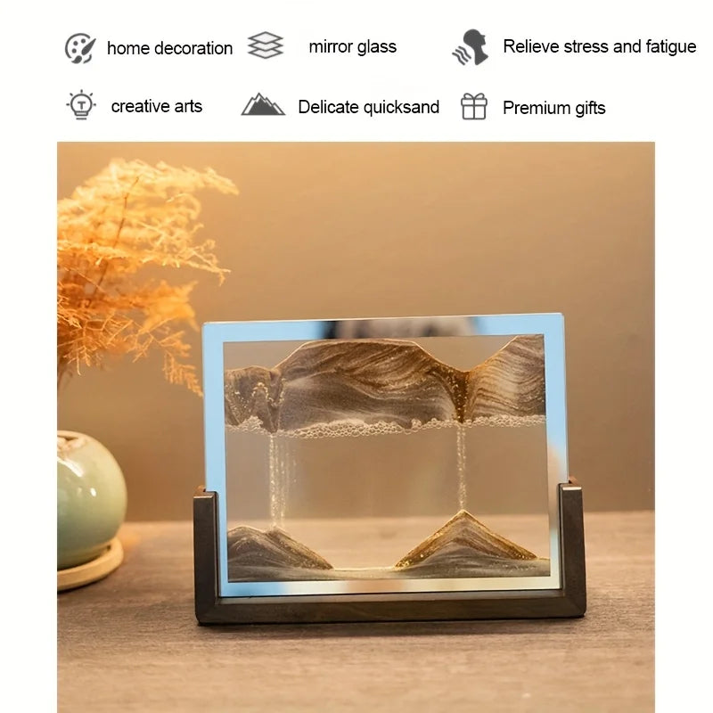 Tempered Glass Quicksand Hourglass