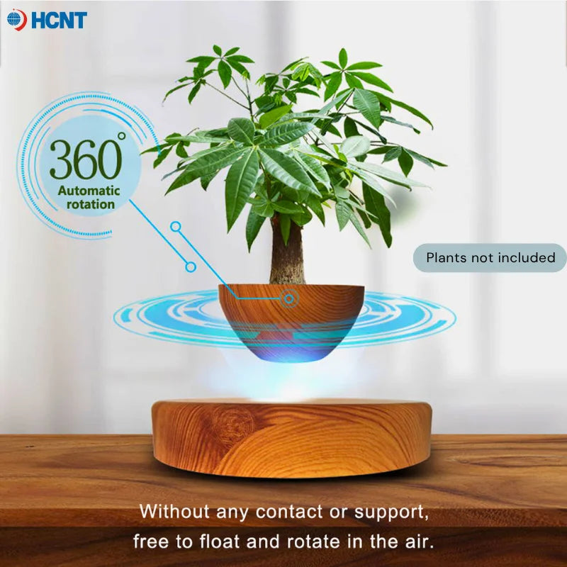 Red Magnetic Levitation / Rotation Pot