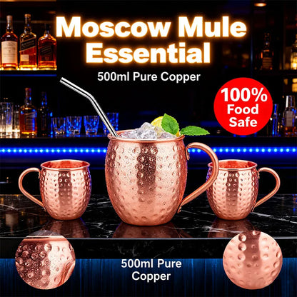 100% Pure Solid Copper Cups