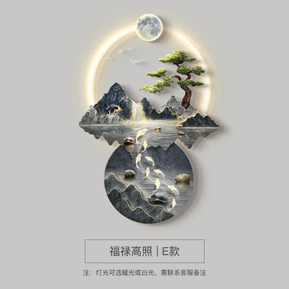 Luxury Serene Landscape LED Wall Fixture