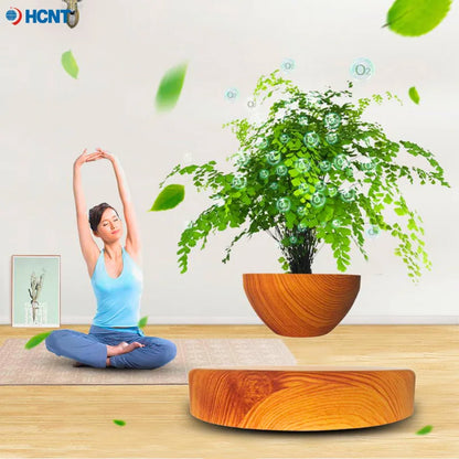 Red Magnetic Levitation / Rotation Pot