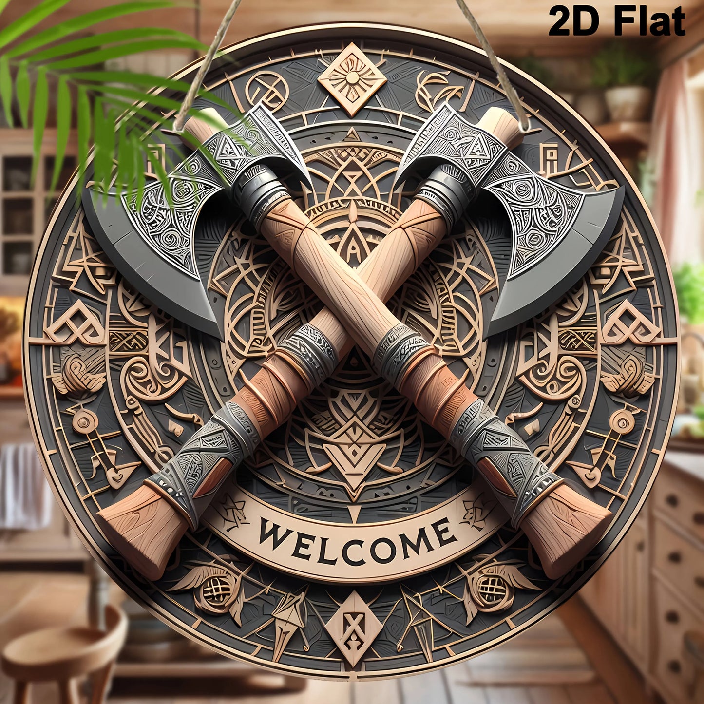Viking Axes Welcome Sign
