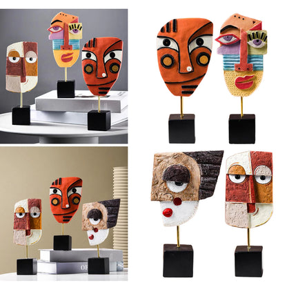 Abstract Face Art Sculptures