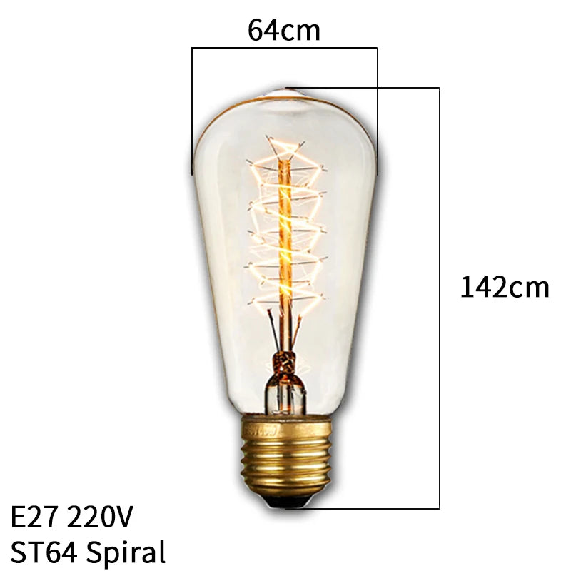 Edison Retro Lamp Incandescent light Bulb E27 220V/110V 40W 💡