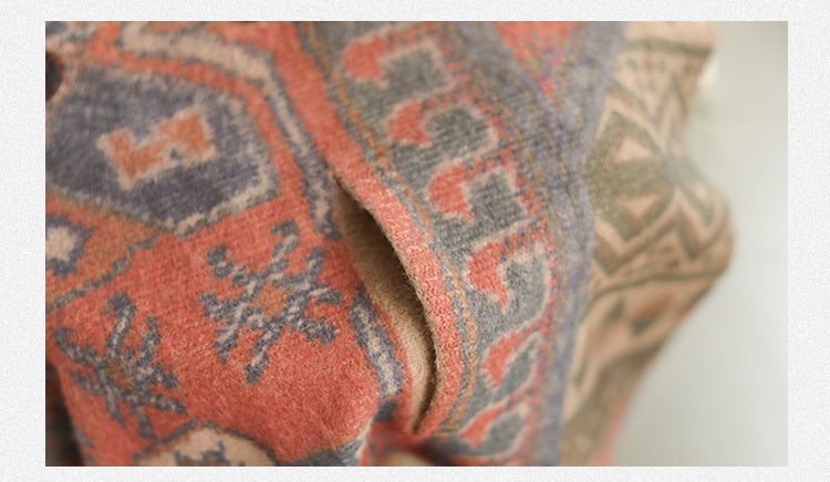 Colorful Geometry Long Sleeve Sweater