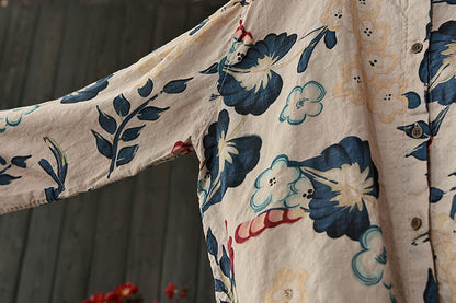 Loose Artistic Floral Shirt