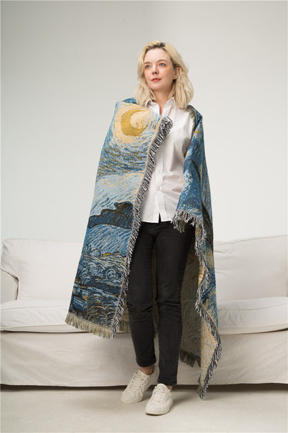 "Starry Night" Artistic Tapestry by Vincent van Gogh ✨🌙