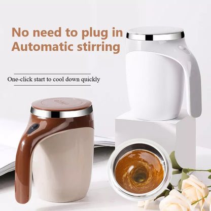 Magnetized Self-Stirring Cup