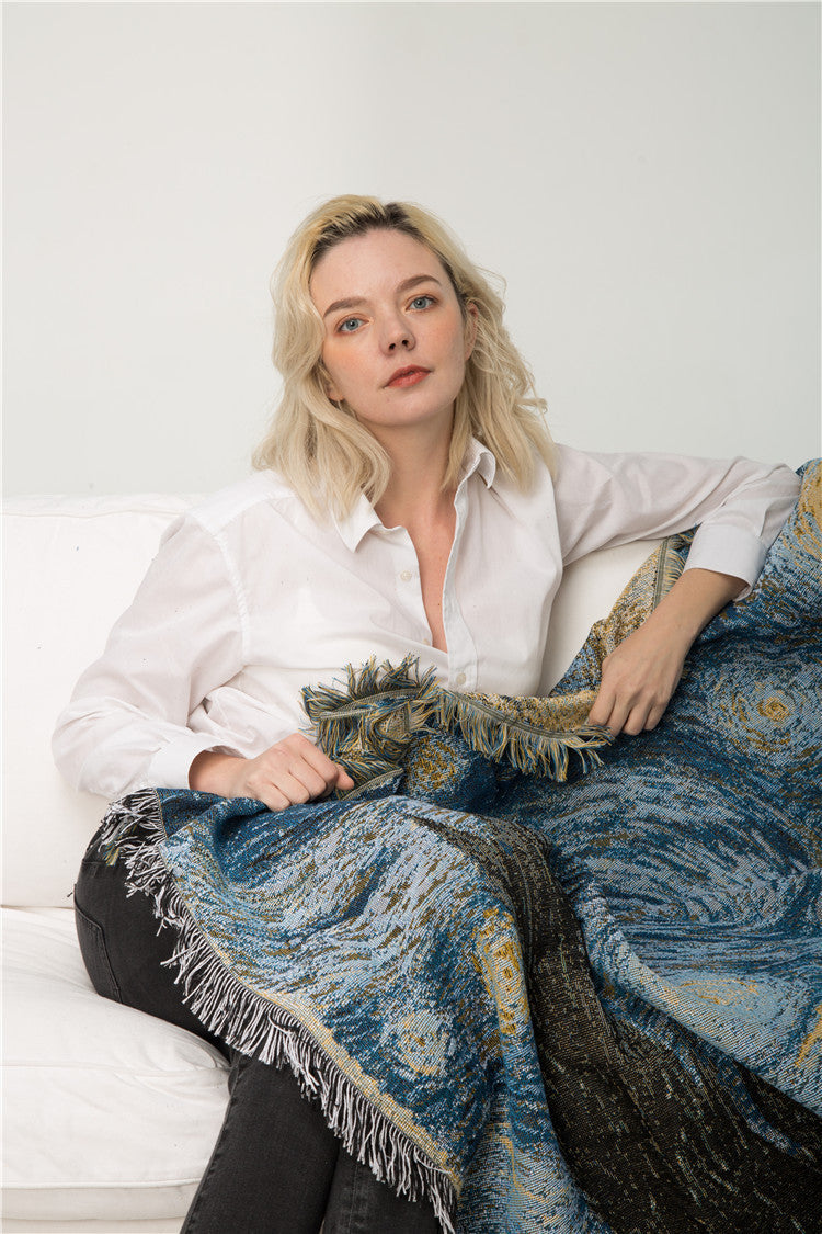 "Starry Night" Artistic Tapestry by Vincent van Gogh ✨🌙